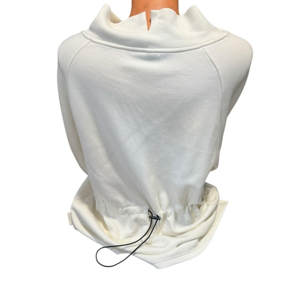 Varley Cinched Sweatshirt Double Soft Small Ivory Split Mockneck Long Sleeve — image 4 of 8
